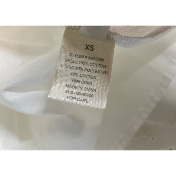 White Maxi Dress With Adjustable Straps & Smocked Bodice Ultra Flirt XS - Picture 11 of 11